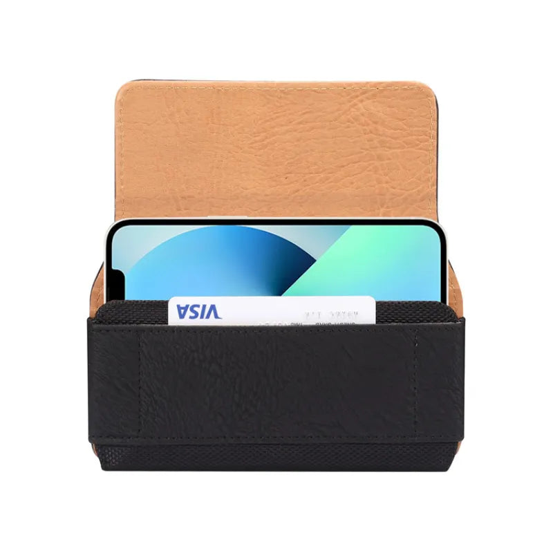 Men's Horizontal Waist Phone Bag with Belt Clip