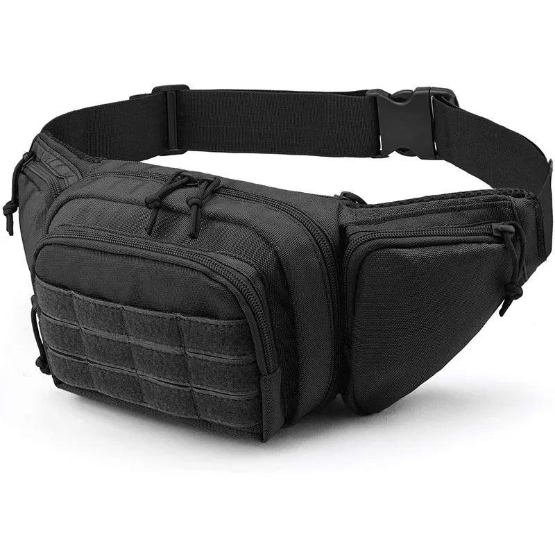 Men's Tactical Waist Bag with Multiple Compartments